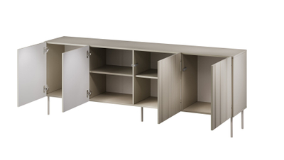 Komodë SIENA 200, MDF, këmbë metalike, beige