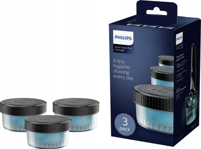 Karikula zëvendësuese për pastrim briskësh Philips Quick Clean Pod CC13/50, set 3 copë, deri 9 muaj përdorim