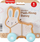 Lodër druri shtytëse Fisher-Price Push-Along Bunny, për foshnja 6+ muajsh, zhvillim motorik, shumëngjyrëshe