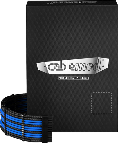 Set kabllosh PSU CableMod C-Series Pro 12VHPWR, 16-pin në 3x 8-pin PCIe, ModMesh, zi kaltër