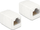Adapter rrjeti Delock, RJ-45 F/F, UTP CAT 6, i bardhë