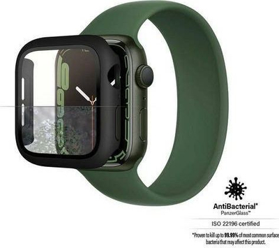 Mbrojtëse e plotë PanzerGlass për Apple Watch 7 41 mm, e zezë