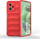 Kapak telefoni Hurtel Magic Shield Case për Xiaomi Redmi Note 12 5G Poco X5 5G, i butë, i fortë, i kuq