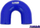 Gyp silikoni TurboWorks Elbow, 180°, 63mm, blu