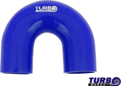 Gyp silikoni TurboWorks Elbow, 180°, 63mm, blu