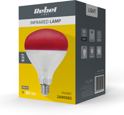 Llambë infra të kuqe Rebel R125, 100W, 220-240V