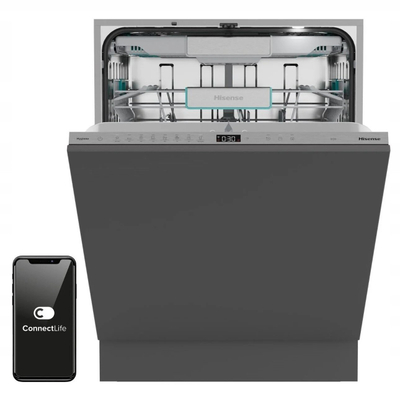 Enëlarëse e integrume Hisense HV673B66, 16 sete, Wi‑Fi, inoks