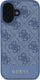 Mbrojtëse telefoni Guess 4G Stripe GUHCP16SG4GLBL për iPhone 16, PU, blu