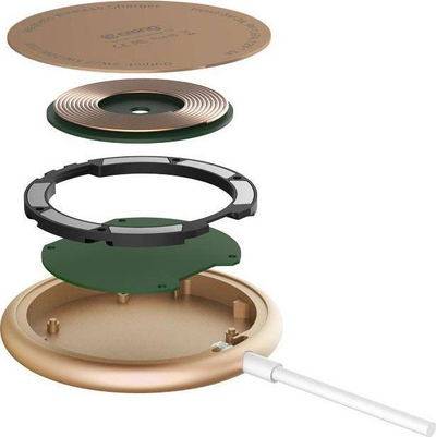 Karikues wireless Crong Inductive Charger CRG-MS15W-GLD, 15W, me magnet, ngjyrë Gold