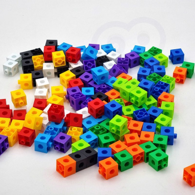Lodra ndërtimi Woopie Mathematical Cube Blocks XL, 150 copë, edukative, shumëngjyrëshe