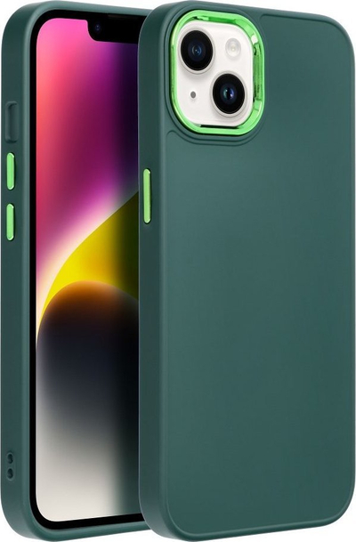 Maskë telefoni Frame Case për iPhone 13, TPU, skaje të përforcuara, mat