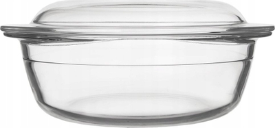 Enë qelqi rezistente Orion, me kapak, 2.2L, 27x23x11.5cm, transparente