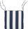 Set jastëkësh për karrige SASSARI, 8 copë, 46 x 46 cm, blu navy me vija