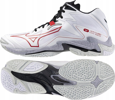 Atlete hendbolli Mizuno Wave Lightning Z Mid, për sallë, amortizim ENERZY, të bardha