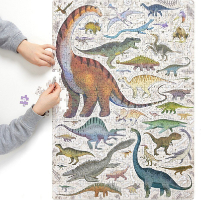 Puzzle CzuCzu Puzzlove Dinozaurë, 500 copa, edukativ, shumëngjyrësh