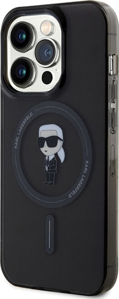 Kapak telefoni Karl Lagerfeld KLHMP14XHFCKNOK, për iPhone 14 Pro Max 6.7", MagSafe, i zi