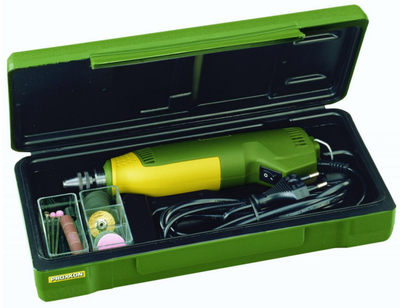Машина за дупчење, гравирање и шлифување Proxxon FBS 240/E – 100W + кутија и додатоци (модел 28472)