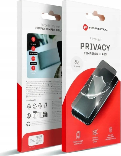 Xham mbrojtës Forcell Privacy për iPhone X, Xs, 11 Pro, xham i temperum, black