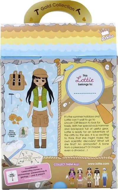 Kukull Lottie Fossil Hunter, për kalamaj, eksploruese, shumëngjyrëshe