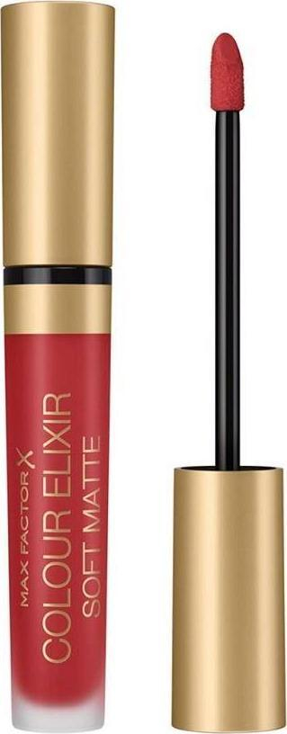 Buzëkuq i lëngshëm Max Factor Colour Elixir Soft Matte 030 Crushed Ruby, efekt mat