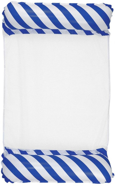 Dyshek uji Lean, hamak i frymë për në ujë, 120x70cm, i bardhë me blu navy