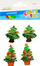 Sticker-a zbukurues Craft with Fun, pemë Krishtlindjesh, eva, 4 copë, shumëngjyrësh