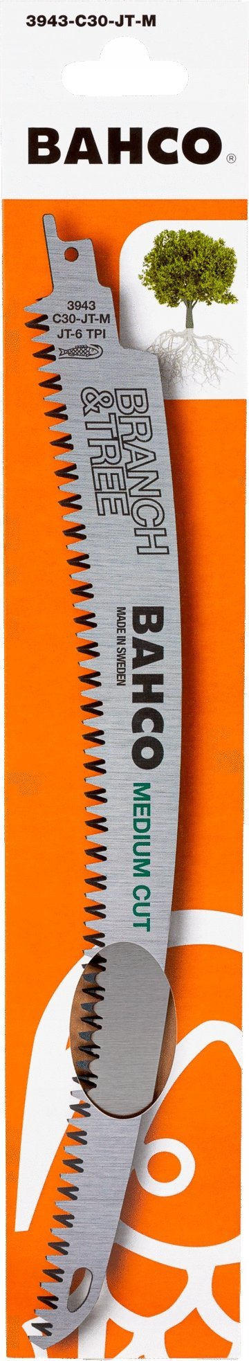 Teh sharre degësh Bahco 3943 C30 Medium Cut, i lakuar, për krasitje, ngjyrë argjendtë