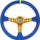 Timon sportiv MTuning Steering Wheel Pro 350mm, offset 80mm, suede blu