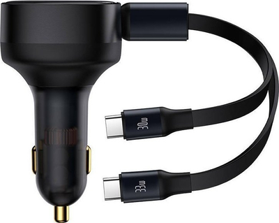 Karikues makine Baseus Enjoyment, 33W, 2x USB-C me kabllo, i zi