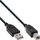 Kabllo USB InLine 34503X, USB A në USB B, 0.3 m, USB 2.0, e zezë