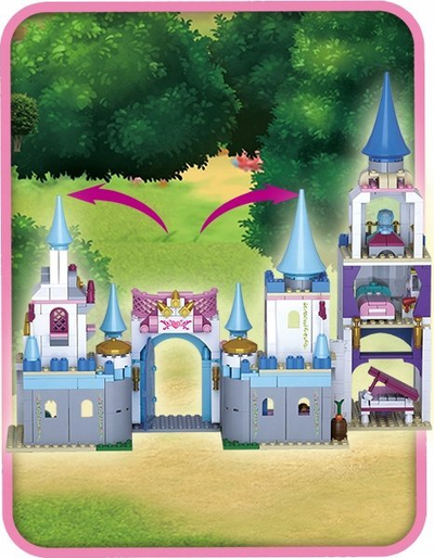 Set blloqesh ndërtimi Torro Castle Sapphire, kalatë, shumëngjyrësh