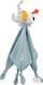 Pëlhurë përkëdhelëse për bebe Fehn Good Night Elephant, 42cm, me mbajtëse biberoni, blu