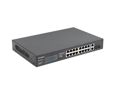 Switch rrjeti Lanberg RSFE-16P-2C-250, 16 porta PoE, 250W, i zi