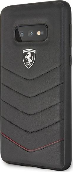 Mbulesë telefoni Ferrari Quilted Leather për Samsung Galaxy S10e, lëkurë, hardcover, e zezë