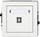 Prizë muri USB Karlik Deco, 1x USB A 1x USB B, 2.0, e bardhë