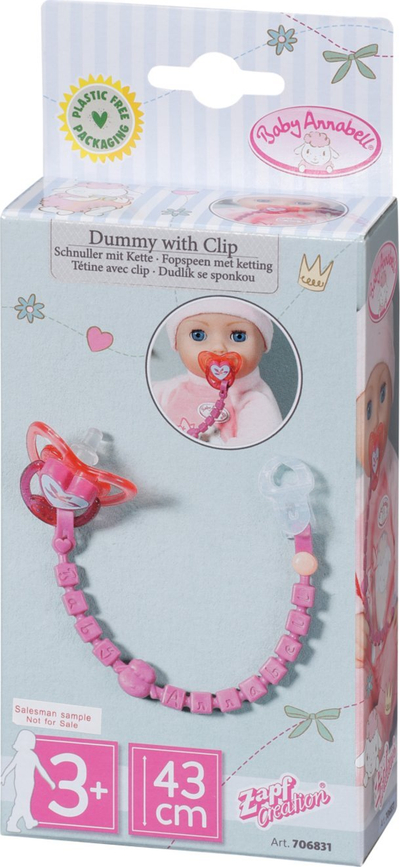 Aksesori për kukullë Baby Annabell, biberon me kapëse, për kukulla 43 cm, 3+, rozë