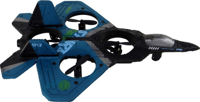 Avion luftarak RC Leantoys STNRL Raptor, me drita LED, me pult, blu e errët