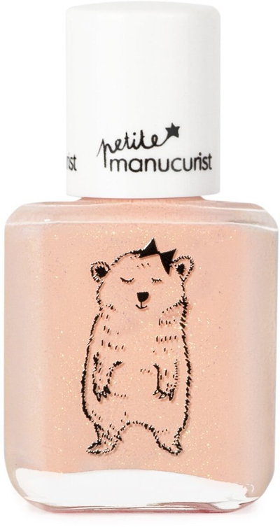 Llak thonjsh për fëmijë Manucurist Petite Joy The Bear, me bazë uji, 8ml, ngjyrë pjeshke me shkëlqim