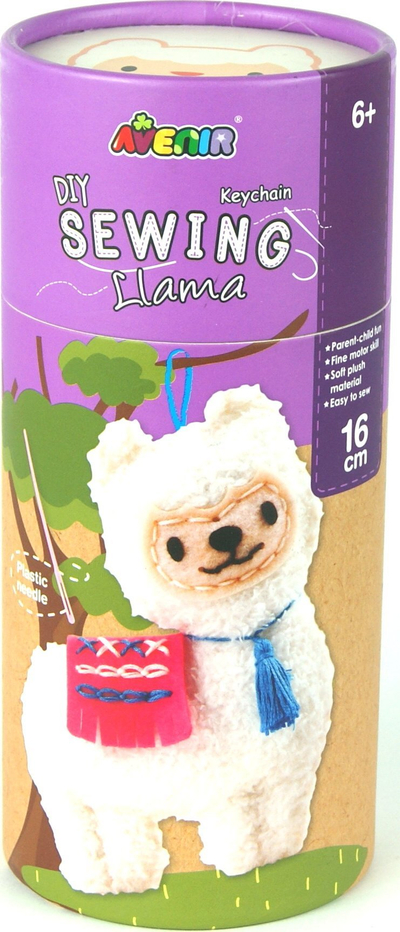 Set qepjeje për varëse çelësash Llama Keychain Sewing Kit, 16 cm, për fëmijë dhe të rritur, shumëngjyrësh