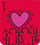Kartë zbukuruese Samsung Keith Haring Love, për Galaxy Z Flip5 Z Flip6 Z Flip7 FE Flipsuit, NFC, e kuqe
