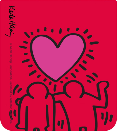 Kartë zbukuruese Samsung Keith Haring Love, për Galaxy Z Flip5 Z Flip6 Z Flip7 FE Flipsuit, NFC, e kuqe
