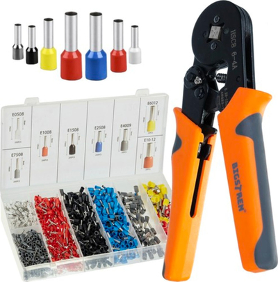 Krimpa për ferula Bigstren 22717, 0.25 10mm², set 1200 copë, blu