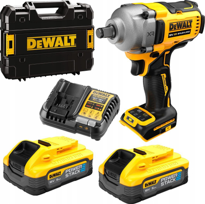 Çelës goditës Dewalt DCF891H2T-QW, 18V XR, 5Ah Li-Ion, i verdhë