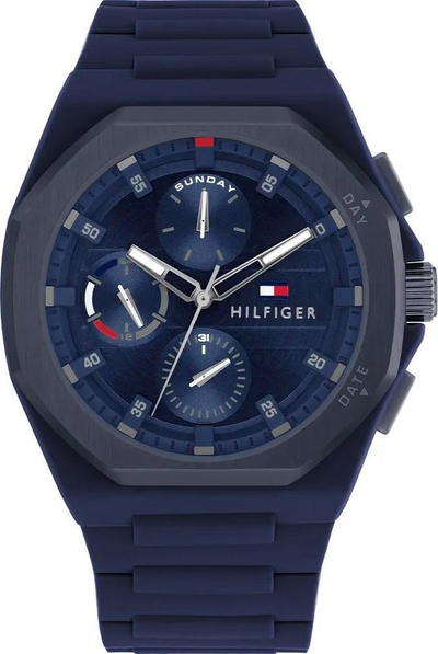 Orë burrash Tommy Hilfiger, kronograf, 44mm, blu