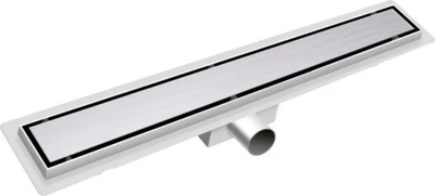 Kanal linear dushi Hydroland Linear Drainage Sleek 800, 80 cm, çelik inox, argjendtë