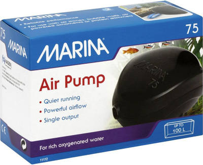Pompë ajri për akuarium HAGEN MARINA PUMP 75 50-100 L, e zezë