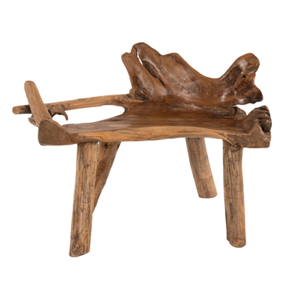 Ulëse druri teak natyral 120×88×80 cm (HM9348)