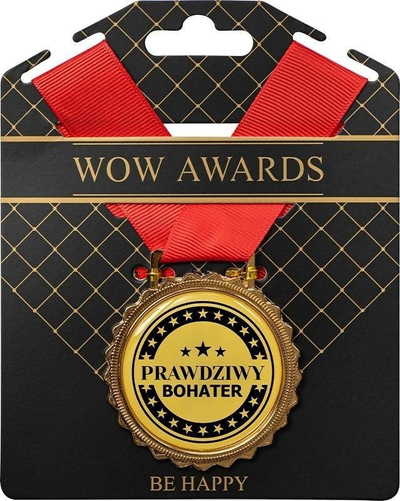 Medalje Be Happy WOW Awards Hero, dekorative, unisex, shumëngjyrëshe