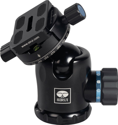 Kokë trepodi Sirui MT-20 Double Panorama Ball Head, rrotullim 360°, aliazh alumini, e zezë