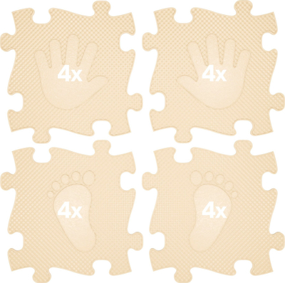 Tapet loje Askato Magic Set MFK-044-3, 16 elemente, për fëmijë, bezhë